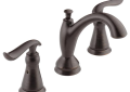 DELTA® 3594-RBMPU-DST Linden™ Widespread Lavatory Faucet, Commercial, 1.5 gpm Flow Rate, 3-3/4 in H Spout, 4 to 16 in Center, Venetian Bronze, 2 Handles, Pop-Up Drain, Domestic