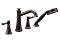 Moen® T9024ORB T9024 Belfield™ Tub Faucet, 2 gpm Flow Rate, 10 in Center, Oil Rubbed Bronze, 2 Handles, Function: Traditional, Yes, Domestic