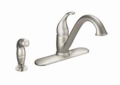 Moen® 7840SRS Camerist® Kitchen Faucet, 1.5 gpm Flow Rate, Low-Arc Spout, Spot Resist Stainless, 1 Handles, Yes, Domestic