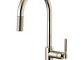 Brizo® SMARTTOUCH® 64043LF-PN Litze™ Pull-Down Kitchen Faucet, 1.8 gpm Flow Rate, Polished Nickel, 1 Handles, 1 Faucet Holes, Function: Traditional