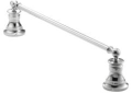 Moen® YB9824CH Towel Bar, Weymouth™, 24 in L Bar, 3.83 in OAD x 2.4 in OAH, Aluminum, Polished Chrome, Import