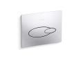 Kohler® 4177-CP Droplet® Wall Mount Flush Actuator Plate, For Use With K-18829-NA 2 x 4 in-wall Tank and Carrier System, 0.8/1.6 gpf, Polished Chrome