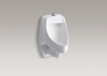 Kohler® 5016-ET-0 Dexter™ Siphon Jet Urinal, 0.5/1 gpf Flush Rate, Top Spud, Wall Mount, White