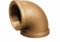 Jones Stephens™ B74006LF Lead Free Pipe Elbow, 1 in Nominal, Thread End Style, Bronze