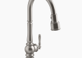 Kohler K-29709-VS Artifacts(R) Touchless Pull-Down Kitchen Sink Faucet with Three-Function Sprayhead - Vibrant Stainless