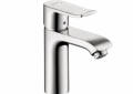 Hansgrohe 31080001 Bathroom Faucet, Metris 110, Commercial, 1.5 gpm Flow Rate, 4 in H Spout, 1 Handles, Pop-Up Drain, 1 Faucet Holes, Polished Chrome, Function: Traditional