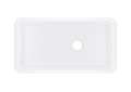 ROHL 6497-00 Allia 34" Fireclay Single Bowl Undermount Kitchen Sink - White