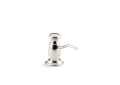 Kohler® 1894-C-SN Traditional Soap/Lotion Dispenser, 16 oz Capacity, Deck Mount, Solid Brass
