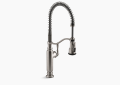 Kohler® 77515-VS 77515 Tournant® Semi-Professional Tournant® Kitchen Sink Faucet, 1.5 gpm Flow Rate, Vibrant® Stainless Steel, 1 Handles, 1 Faucet Holes, Traditional Function