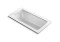 Kohler® 1946-0 Archer® Bathtub With Reversible Drain, Soaking, Rectangular Shape, 60 in L x 30 in W, End Drain, White
