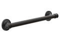 Moen® YG6418BL Belfield™ Grab Bar, 1-1/4 in Dia 18 in L, Matte Black, Stainless, Import