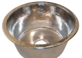 Native Trails CPS851 Redondo Grande Bar and Prep Sink, Round Shape, 17-3/4 in OD x 9-1/2 in H, Drop-In/Undermount Mounting, Copper, Polished Nickel, Import