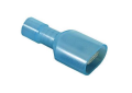 IDEAL® 83-9921 Fully Insulated Vinyl Male Disconnect Terminal, 16 to 14 AWG Conductor, 0.25 x 0.32 in Tab, Shouldered Barrel, Brass/Nylon, Blue