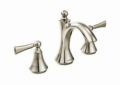 Moen® T4520NL Wynford™ Widespread Bathroom Faucet Trim, 1.2 gpm Flow Rate, 4-3/8 in H Spout, 8 to 16 in Center, Polished Nickel, 2 Handles, Pop-Up Drain, Import