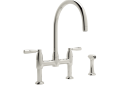 ROHL U.4273LS-PN-2 Holborn Bridge Kitchen Faucet with Sidespray - Polished Nickel
