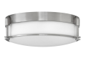 Hinkley® 3233BN Colbin Traditional Large Flush Mount, (3) Lamps Lamp, 60 W Fixture, 120 V, Brushed Nickel Housing