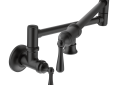 Moen® S664BL Pot Filler Kitchen Faucet, Traditional, 5.5 gpm, Matte Black, 2 Handles, Domestic