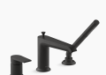 Kohler K-97070-4-BL Hint(R) Deck-Mount Bath Faucet with Handshower - Matte Black