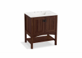 Kohler® 99553-1WE Bathroom Vanity Cabinet, Marabou®, 34-1/2 in OAH x 30 in OAW x 21-7/8 in OAD, Freestanding Mount, Terry Walnut Cabinet