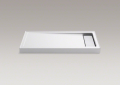 Kohler® 9164-0 Bellwether® Single Threshold Shower Base, White, Right Center Drain, 60 in L x 32 in W x 4-1/2 in D