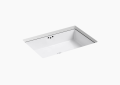 Kohler® 2297-0 Kathryn® Bathroom Sink With Overflow Drain, Rectangular Shape, 23-7/8 in W x 15-5/8 in D x 6-1/4 in H, Undermount Mounting, Vitreous China, White