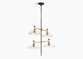 Kohler K-31773-CH04-BML Tone(TM) 24" Chandelier - Black with Brass Trim