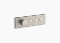 Kohler K-26347-9-BN Anthem(TM) Three-Outlet Recessed Mechanical Thermostatic Valve Control - Vibrant Brushed Nickel
