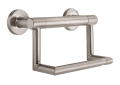 DELTA® 41550-SS Decor Assist™ Contemporary Toilet Tissue Holder With Assist Bar, 300 lb Capacity, 4-1/2 in H, Stainless Steel, Import