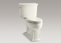 Kohler® 3551-96 2-Piece Toilet, Archer® Comfort Height®, Elongated Bowl, 16-1/2 in H Rim, 12 in Rough-In, 1.28 gpf, Biscuit