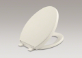 Kohler® 4008-96 Reveal® Q3™ Toilet Seat With Grip-Tight, Elongated Bowl, Closed Front, Plastic, Biscuit, Quick Release Hinge