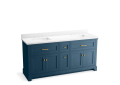 Kohler® 29264-BD1-TDB Charlemont™ Vanity Cabinet with Sink and Top, 39-11/16 in OAH x 73 in OAW x 22-7/16 in OAD
