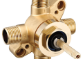 Moen® M-Pact™ M-Core™ U361CI 3-Port 3/6 Function Transfer Valve, 1/2 in CC/IPS Inlet x 1/2 in CC/IPS Outlet, Brass Body, Domestic