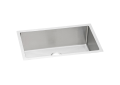 Elkay® EFRU281610T Crosstown® Transitional Kitchen Sink, Polished Satin, Rectangle Shape, 28 in L x 16 in W Bowl x 10 in D Bowl, 30-1/2 in L x 18-1/2 in W x 10 in H, Undermount Mounting, 16 ga 304 Stainless Steel