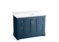 Kohler(R) K-29262-BD1-TDB Charlemont(TM) 48" Bathroom Vanity Cabinet with Sink and Quartz Top - Tidal Blue
