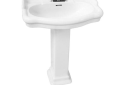 Barclay 3-848WH 3-84X Stanford™ 660 Lavatory Sink, Rectangle Shape, 8 in Faucet Hole Spacing, 26 in W x 20-1/2 in D x 35-3/4 in H, Wall Mount, Vitreous China, White, Import