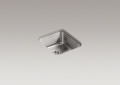 Kohler® 3331-NA Undertone® Kitchen Sink, Rectangular Shape, 14 in L x 15-3/4 in W Bowl x 7-1/2 in D Bowl, 15-3/4 in L x 17-1/2 in W x 7-5/8 in H, Undermount Mounting, Stainless Steel