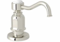 Rohl® U.6995PN Perrin and Rowe® Traditional Soap/Lotion Dispenser, Polished Nickel, 16 fl-oz Capacity, Deck Mount