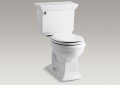 Kohler® 3933-0 2-Piece Toilet, Memoirs® Comfort Height®, Round Bowl, 16-1/2 in H Rim, 12 in Rough-In, 1.28 gpf, White