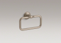 Kohler® 72571-BV Artifacts® Towel Ring, 5-9/16 in OAH x 3 in OAD, Metal