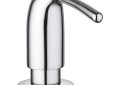 GROHE 40553000 Ladylux™ / Zedra Liquid Soap Dispenser, 15 oz Capacity, 3 in OAL, Deck Mount, Brass, Import