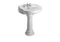 Barclay C/3-750WH Column Only, Lavatory Sink, White, Vitreous China, Import