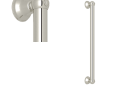Perrin & Rowe 1251PN Rohl Cross Collection Decorative Grab Palladian, 1-3/8 in Dia x 24 in L, Polished Nickel, Solid Brass, Import