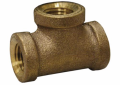 Jones Stephens™ B74086LF Equal Lead Free Pipe Tee, 1 in Nominal, Thread End Style, Bronze