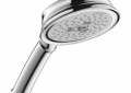 Hansgrohe 04072000 Croma C 100 3-Jet Hand Shower, 2.5 gpm Flow Rate, 3 Sprays, 4-1/2 in Dia Head, 1/2 in Connection, Import