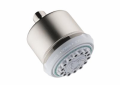 Hansgrohe 28496821 Clubmaster 3-Jet Shower Head, 2.5 gpm Min, 3 Sprays, Wall Mount, 3-5/8 in Dia x 4-5/8 in H Head