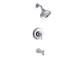 Kohler K-TS10581-4P-CP Bancroft Rite-Temp Tub and Shower Valve Trim - Polished Chrome