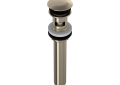 Rohl 5447STN Slotted Touch Seal Dome Drain with 6" Tailpiece - Satin Nickel