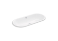 Kohler® 20213-0 Iron Plains® Capsule Wading Pool® Bathroom Sink With Overflow Drain, Elongated Oval Shape, 33 in W x 15-5/8 in D x 6-11/16 in H, Drop-In Mounting, White