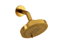 Riobel 366BG 6-Function 6" Showerhead With Arm - Brushed Gold