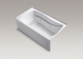 Kohler® 1224-HR-0 Mariposa® Bathtub, Whirlpool, Rectangle Shape, 66 in L x 36 in W, Right Drain, White